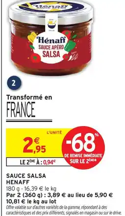 Intermarché Hénaff sauce apéro salsa offre