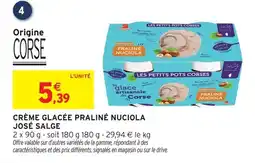 Intermarché Crème glacée praliné nuciola offre