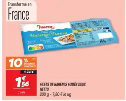 Netto Netto filets de harengs fumés doux offre