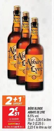 Netto Abbaye de lyre bière blonde offre