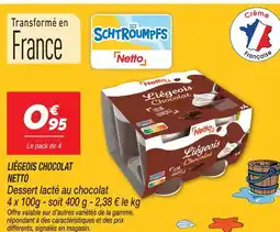 Netto Netto liégeois chocolat offre