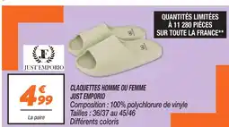Netto Just emporio claquettes homme ou femme offre