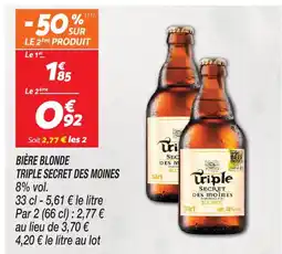 Netto Secret des moines bière blonde triple offre