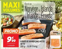 Netto Netto 4 pavés de saumon sans arêtes offre
