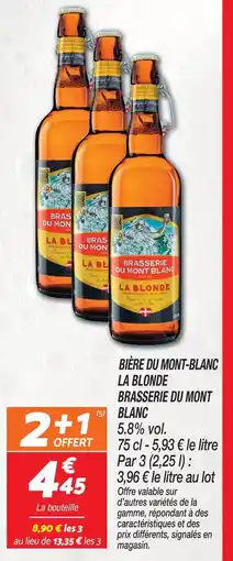 Netto Brasserie du mont blanc bière du mont-blanc la blonde offre