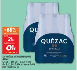 Netto Quézac eau minérale naturelle pétillante offre