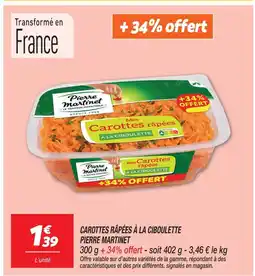 Netto Pierre martinet carottes râpées à la ciboulette offre