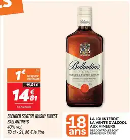 Netto Ballantine's blended scotch whisky finest offre