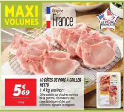 Netto Netto 10 côtes de porc à griller offre