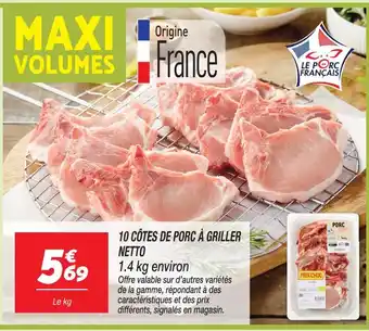 Netto Netto 10 côtes de porc à griller offre