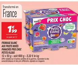 Netto Petits filous fromage blanc aux fruits mixés panachés prix choc offre