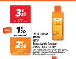 Netto Netto eau de cologne ambrée offre