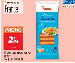 Netto Netto bâtonnets de surimi msc x24 offre