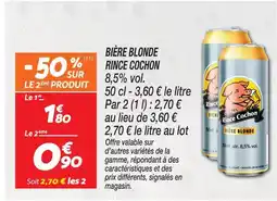 Netto Rince cochon bière blonde offre