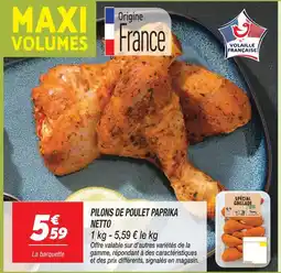 Netto Netto pilons de poulet paprika offre