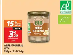 Netto Netto cœurs de palmier bio offre
