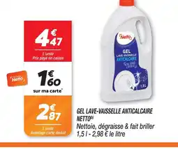Netto Netto gel lave-vaisselle anticalcaire offre