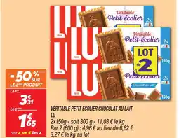 Netto Lu véritable petit écolier chocolat au lait offre