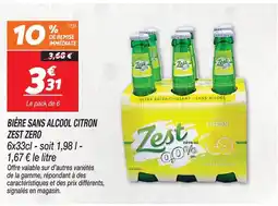 Netto Zest zero bière sans alcool citron offre
