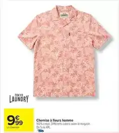 Carrefour Drive Tokyo laundry - chemise à fleurs homme offre