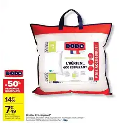 Carrefour Drive Dodo - oreiller eco réspirant offre