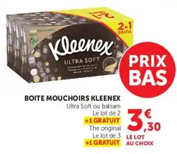 Super U Boite mouchoirs kleenex offre