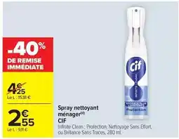 Carrefour Cif - spray nettoyant menager offre
