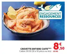 Super U Crevette entiere cuite offre