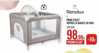 Renolux parc filet sophie la girafe so chic