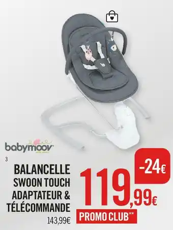 Babymoov balancelle swoon touch adaptateur & télécommande