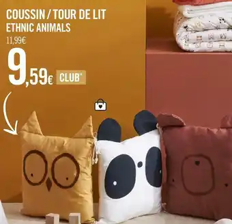 Orchestra Prémaman coussin / tour de lit ethnic animals offre