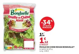 U Express Feuille de chene rouge bonduelle offre