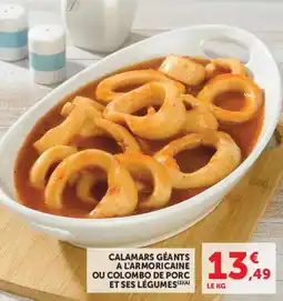 U Express Calamars géants a l'armoricaine ou colombo de porc et ses légumes offre