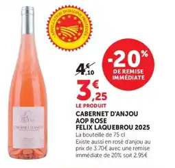 U Express Cabernet d'anjou aop rose felix laquebrou 2025 offre