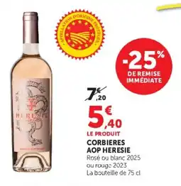 U Express Corbieres aop heresie offre