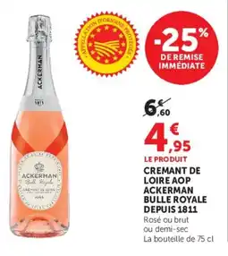 U Express Cremant de loire aop ackerman bulle royale depuis 1811 offre