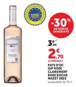 U Express Pays d'oc igp rose clairement rose roche mazet 2025 offre