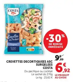 U Express Crevettes decortiquees asc surgelees costa offre