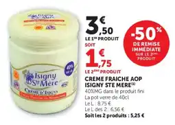 U Express Creme fraiche aop isigny ste mere offre