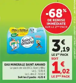 U Express Eau minerale saint amand offre