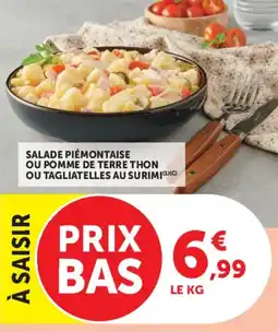 U Express Salade piémontaise ou pomme de terre thon ou tagliatelles au surimi offre