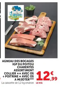 U Express Agneau des bocages igp du poitou charentes assortiment collier avec os + poitrine avec os a mijoter offre