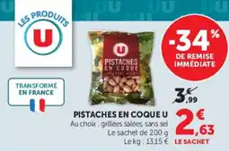 U Express Pistaches en coque u offre