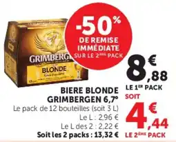 U Express Biere blonde grimbergen 6,7° offre
