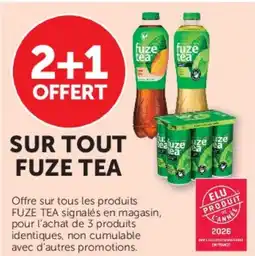 U Express Sur tout fuze tea offre