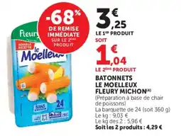 U Express Batonnets le moelleux fleury michon offre