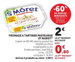 U Express Fromage a tartiner pasteurise st moret offre