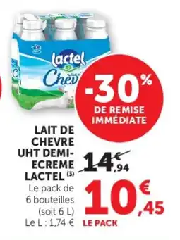 U Express Lait de chevre uht demi-ecreme lactel offre