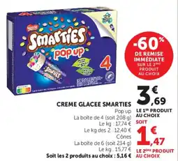 U Express Creme glacee smarties offre