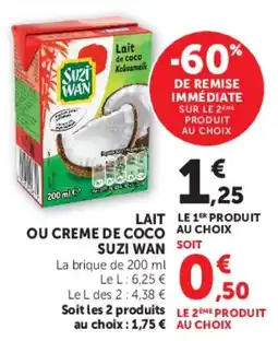 U Express Lait ou creme de coco suzi wan offre